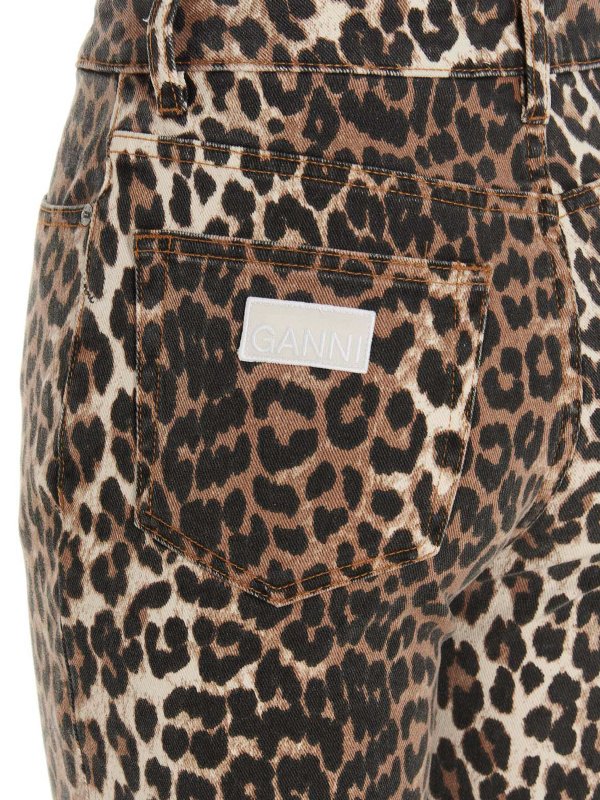 フレアジーンズ - ブラウン shop online: GANNI