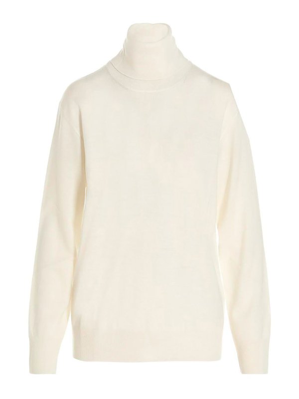 JIL SANDER: Cuellos altos y polos - Suéter Con Cuello Alto - Blanco