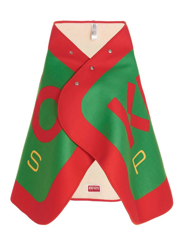 KENZO: Capes &  Ponchos - Logo printed cape