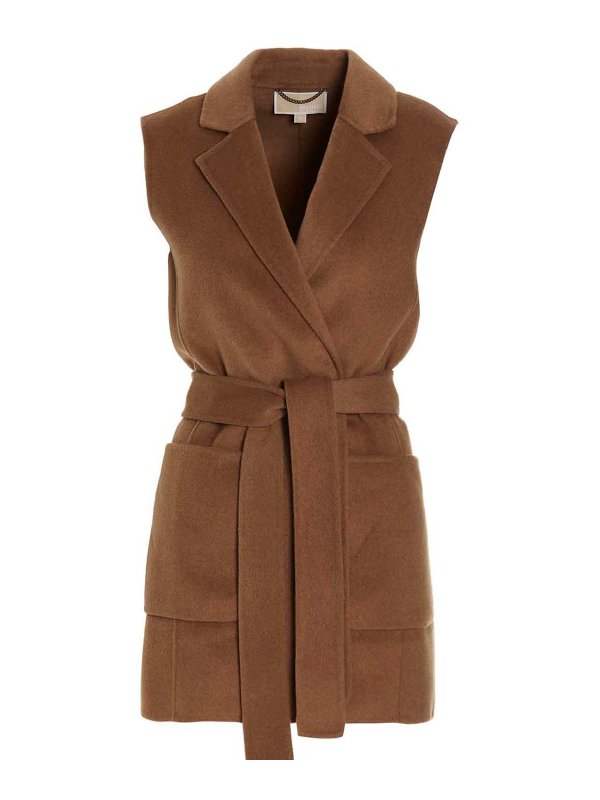 MICHAEL KORS: vests - Wool belted vest