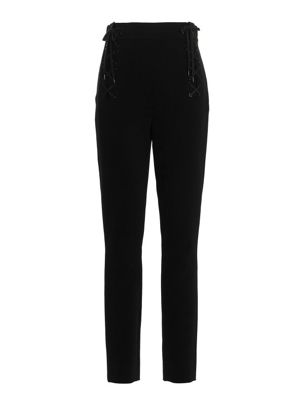 MOSCHINO: カジュアルトラウザー - カジュアルパンツ - 黒