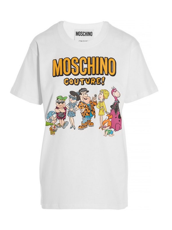 MOSCHINO: t-shirts - Flinstones printed T-shirt