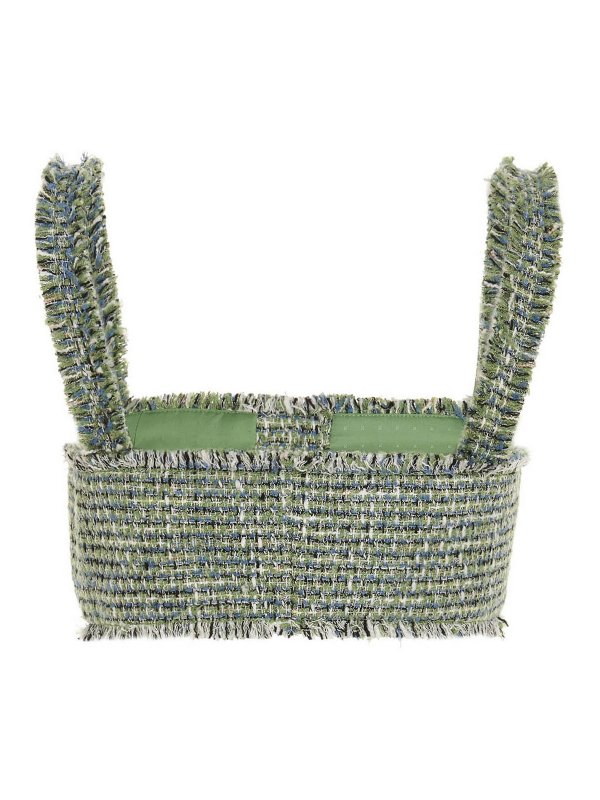 Self Portrait: Tops & Tank tops online - Bouclé cropped top