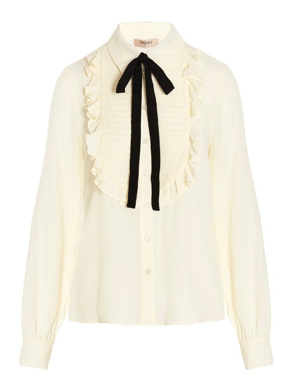 TWINSET: camicie - Camicia con plastron
