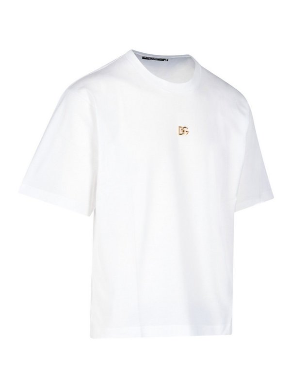 DOLCE & GABBANA: t-shirts online - Metal logo T-shirt