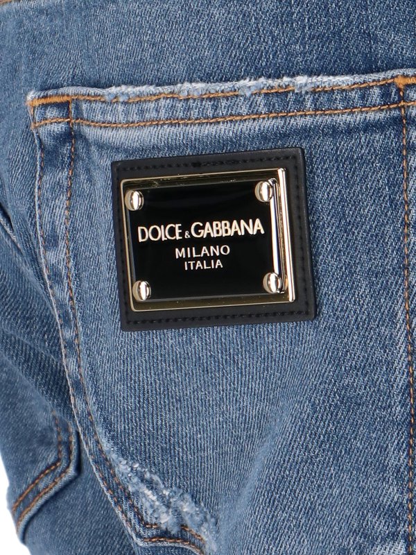 ストレートジーンズ - ブルー shop online: DOLCE & GABBANA