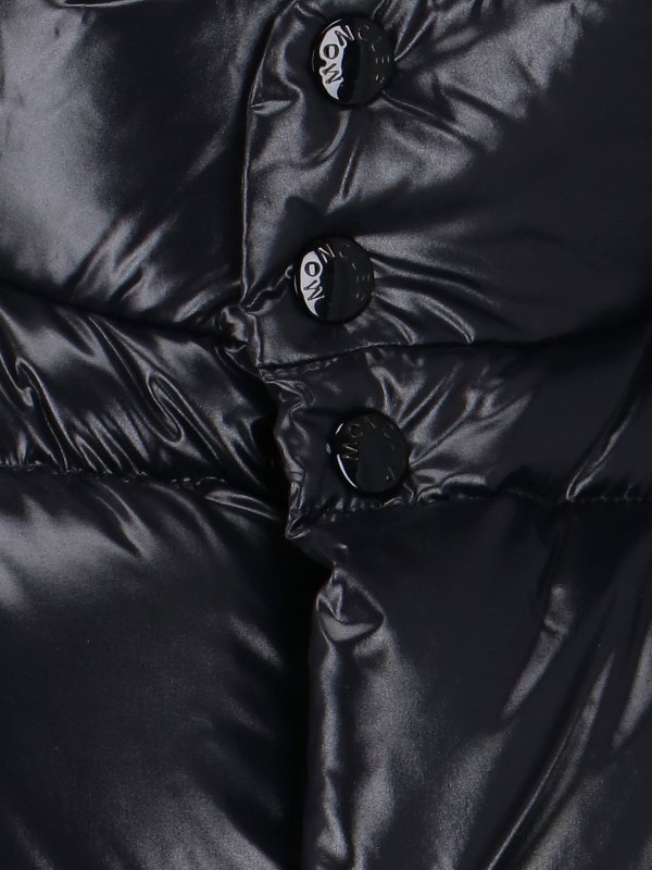 Moncler Padded vest with logo patch - Black - Men