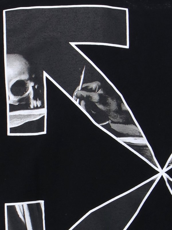 【Off-White】Caravaggio Print T-shirt★OMAA027C99JER0141001 Buy Off-White Caravaggio Print T-Shirt 'Black/White