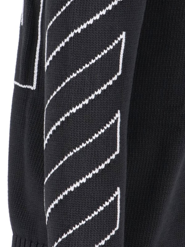 Rundhalspullover - Schwarz shop online: OFF-WHITE