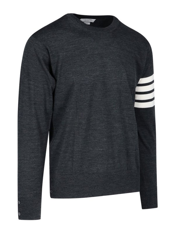 THOM BROWNE: crew necks online - 4-bar crewneck jumper