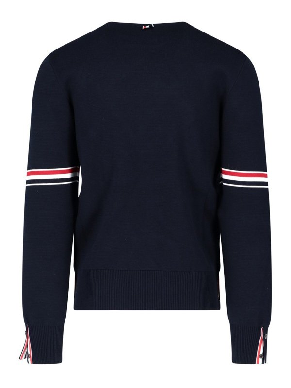 iKRIX THOM BROWNE: crew necks - Tricolour detail sweater