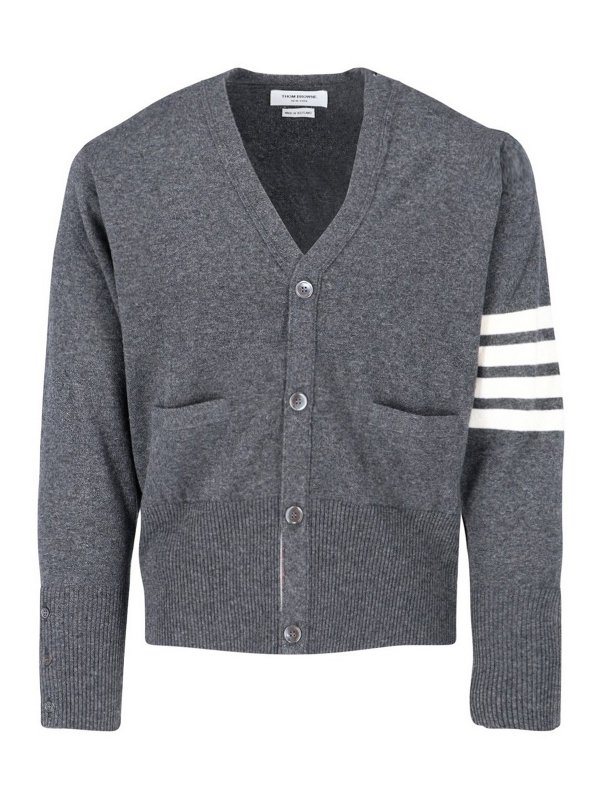THOM BROWNE: cardigans - 4-bar cashmere cardigan