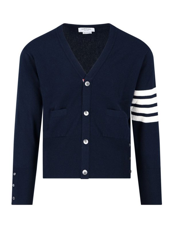 THOM BROWNE: Cardigans - Cardigan - Blau