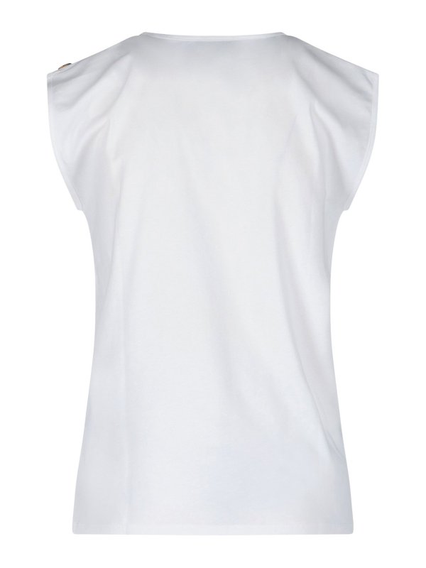 Balmain: Tops & Tank tops online - Logo buttons top