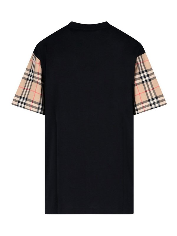 BURBERRY: t-shirt online - T-shirt con maniche tartan