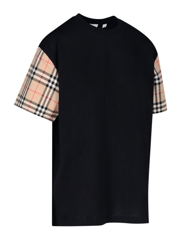 The Best Shops BURBERRY: t-shirt - T-shirt con maniche tartan
