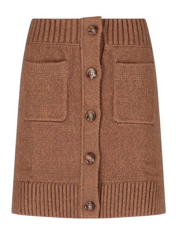 BURBERRY: ミニスカート - ミニスカート - ベージュ