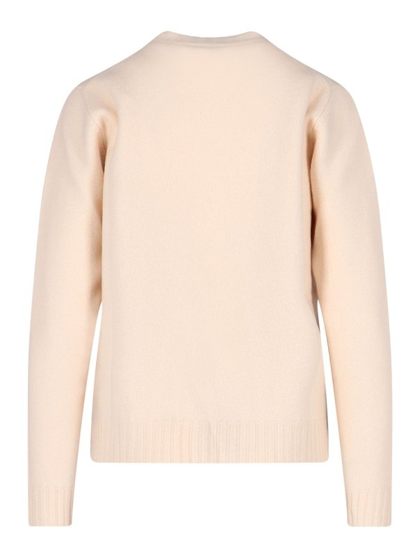 JIL SANDER: Strickpullover mit Rundhalsausschnitt online - Rundhalspullover - Weiß
