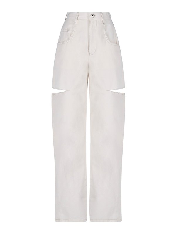 Maison Margiela: ボーイフレンドデニム - ボーイフレンド - 白