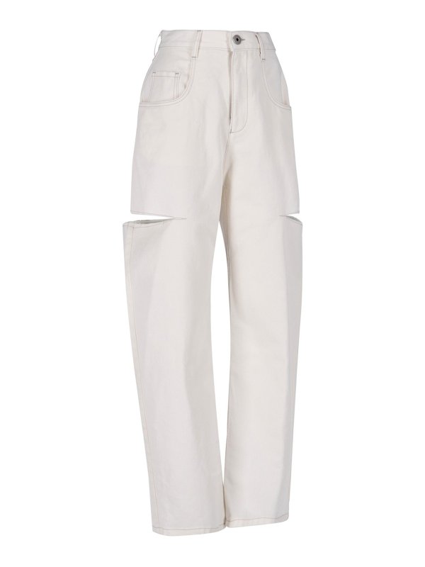 Maison Margiela: ボーイフレンドデニム online - ボーイフレンド - 白