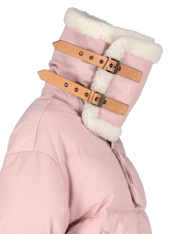 Transformable shearling collar down jacket shop online: MONCLER
