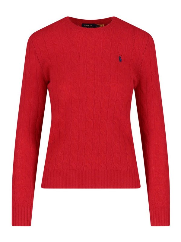 POLO RALPH LAUREN: crew necks - Logo braided sweater