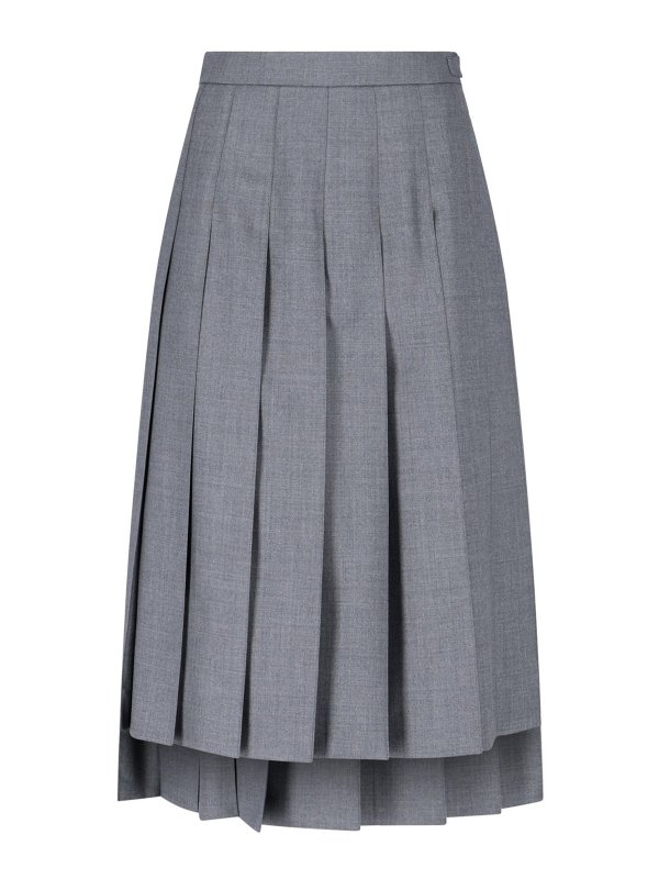 THOM BROWNE: ニーレングススカート＆ミディ丈 - 膝丈/ミディスカート - グレー
