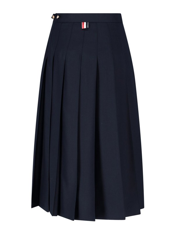 THOM BROWNE: ニーレングススカート＆ミディ丈 online - 膝丈/ミディスカート - ブルー