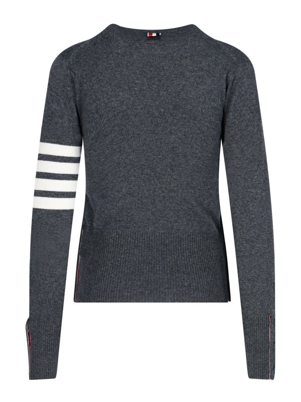 iKRIX THOM BROWNE: Strickpullover mit Rundhalsausschnitt - Rundhalspullover - Grau