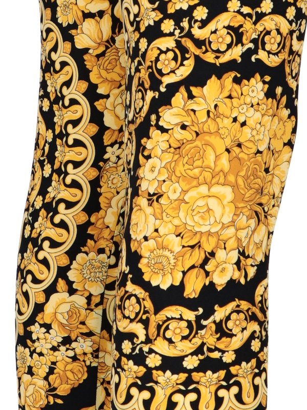 Barocco print leggings shop online: VERSACE