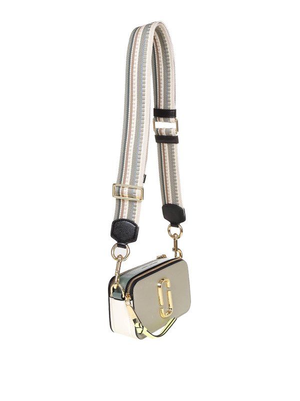 MARC JACOBS: cross body bags online - Snapshot bag in green leather