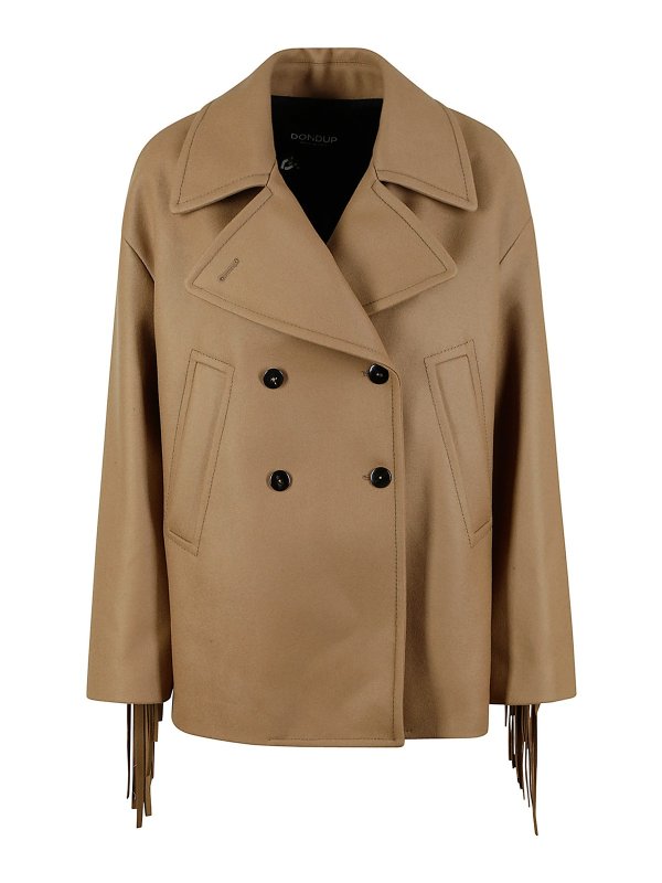 DONDUP: short coats - Wool blend peacoat