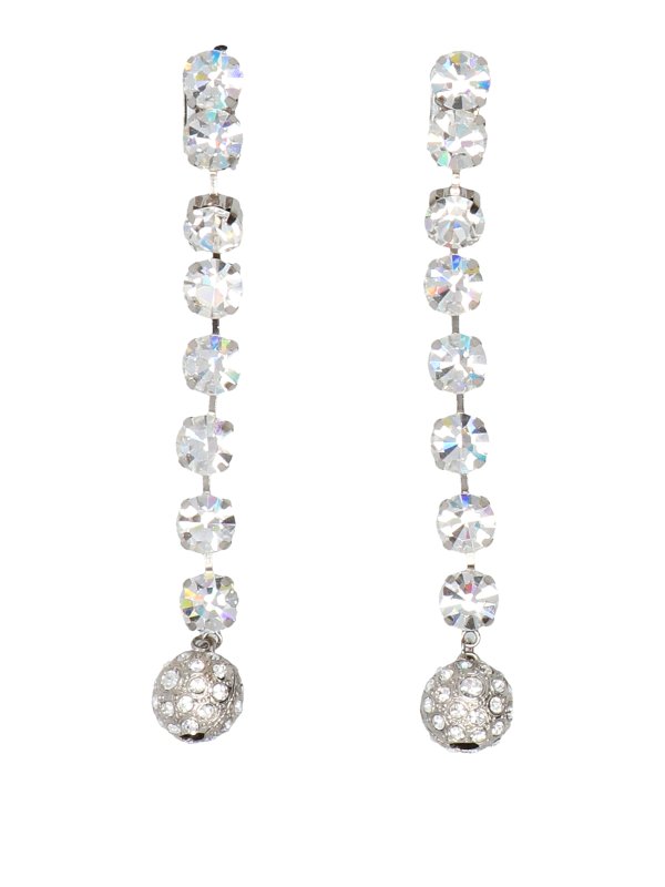 ALESSANDRA RICH: Earrings - Crystal Pendant Earrings