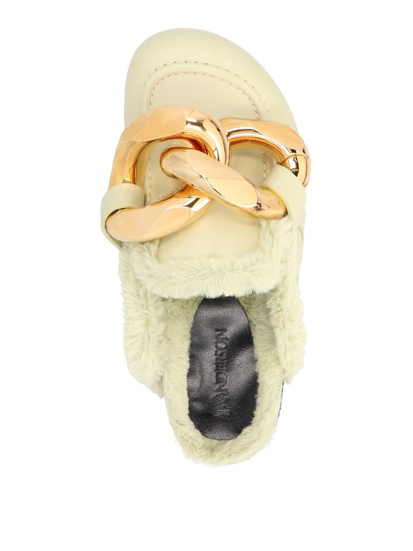 iKRIX J.W. ANDERSON: mules shoes - Chain Eco Fur Mules