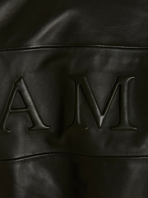 Blouson En Cuir - Vert shop online: AMIRI