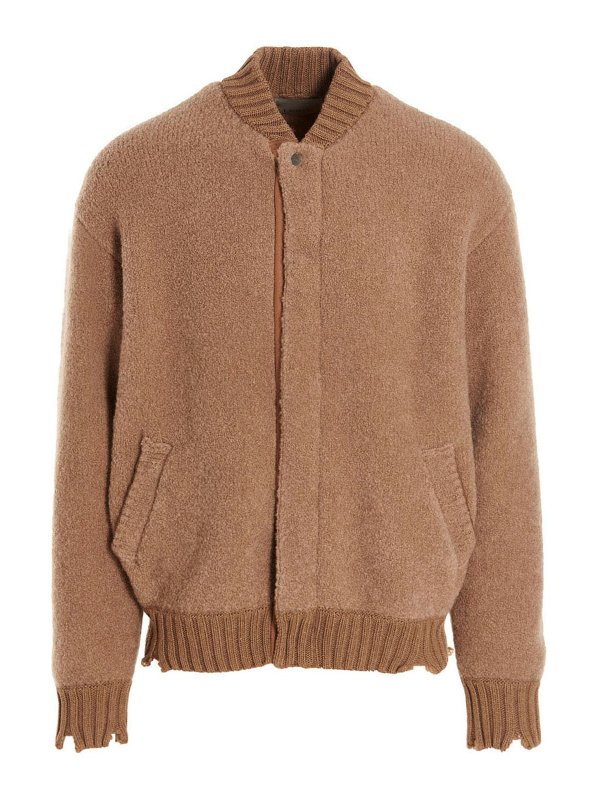 LANEUS: bombers - Distressed effect bomber jacket