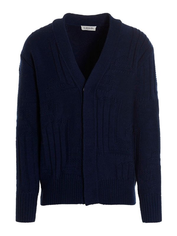 LANVIN: Cardigans - Cardigan - Blau