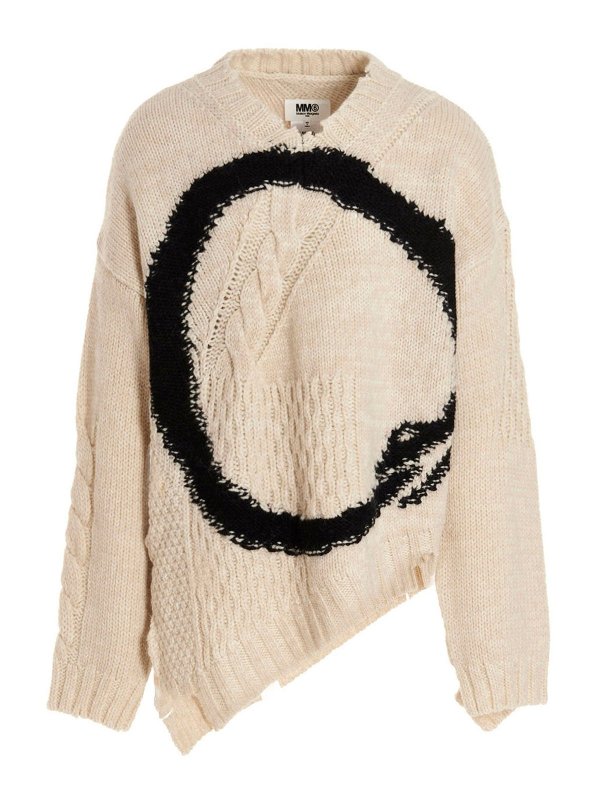 Wool Sweaters Clothing Maison Margiela Destroyed Sweater MM6