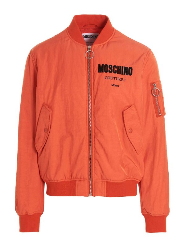 MOSCHINO: bombers - Logo bomber jacket