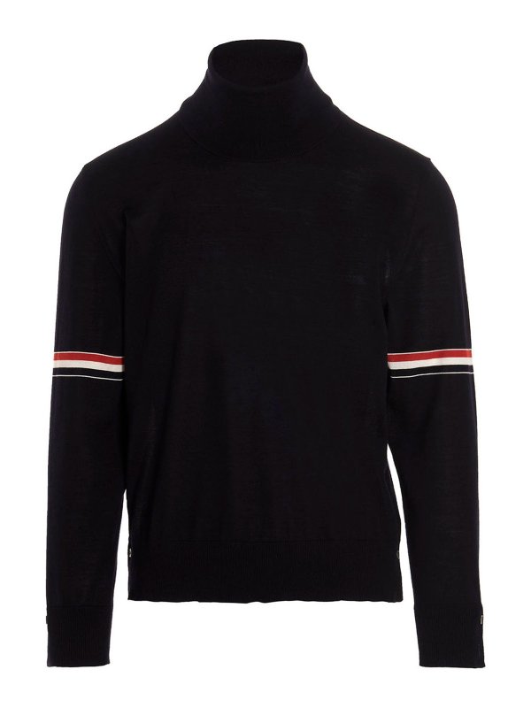 THOM BROWNE: Turtlenecks & Polo necks - Logo band turtleneck sweater