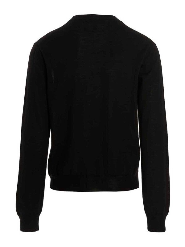 VERSACE: crew necks online - Logo embroidery sweater