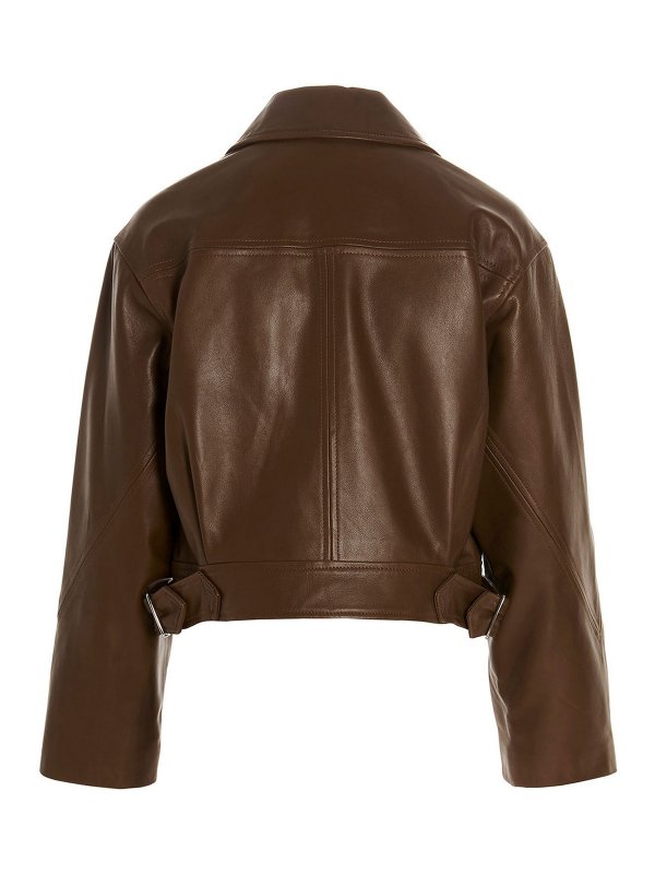 ALBERTA FERRETTI: レザージャケット online - レザージャケット - ブラウン