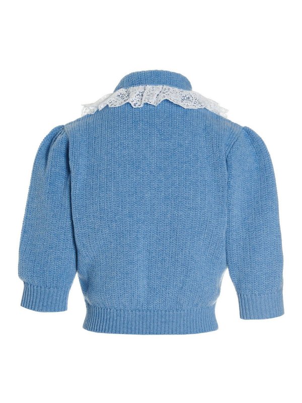 ALESSANDRA RICH: Turtlenecks & Polo necks online - Cropped lace sweater