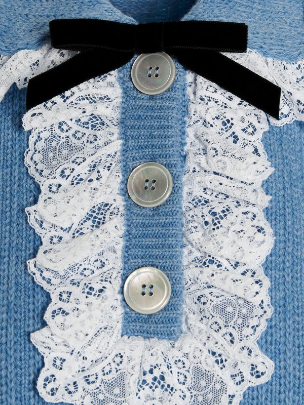 Cropped lace sweater shop online: ALESSANDRA RICH