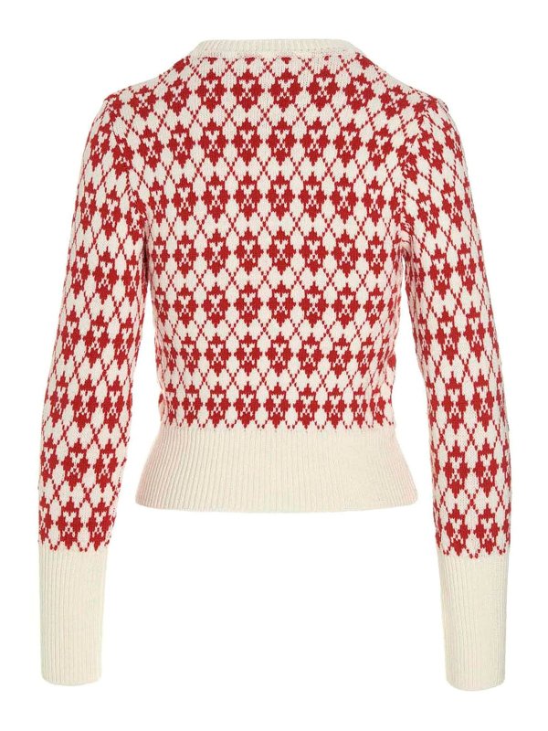 AMI ALEXANDRE MATTIUSSI: Strickpullover mit V-Ausschnitt online - V-Pullover - Bunt