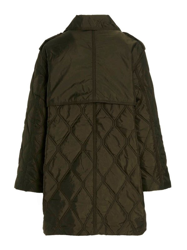 GANNI: short coats online - Quilted jacket