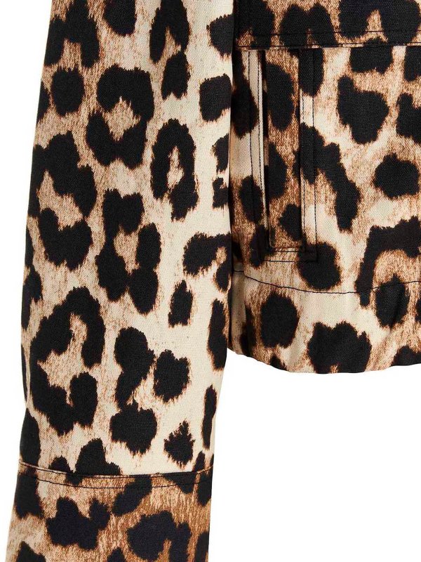 Leopard jacket shop online: GANNI