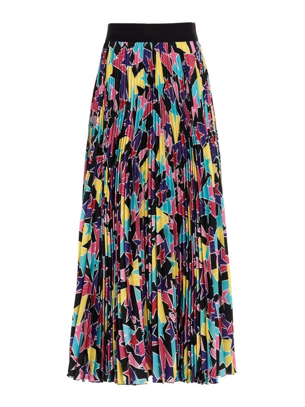 m.s.g.m.: Long skirts - Star printed pleated skirt