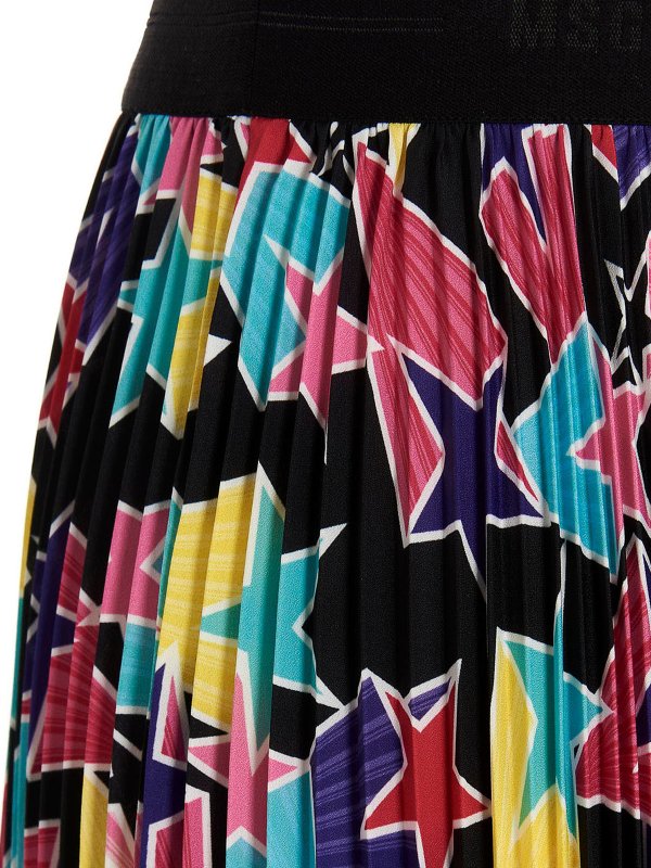 Star printed pleated skirt shop online: m.s.g.m.