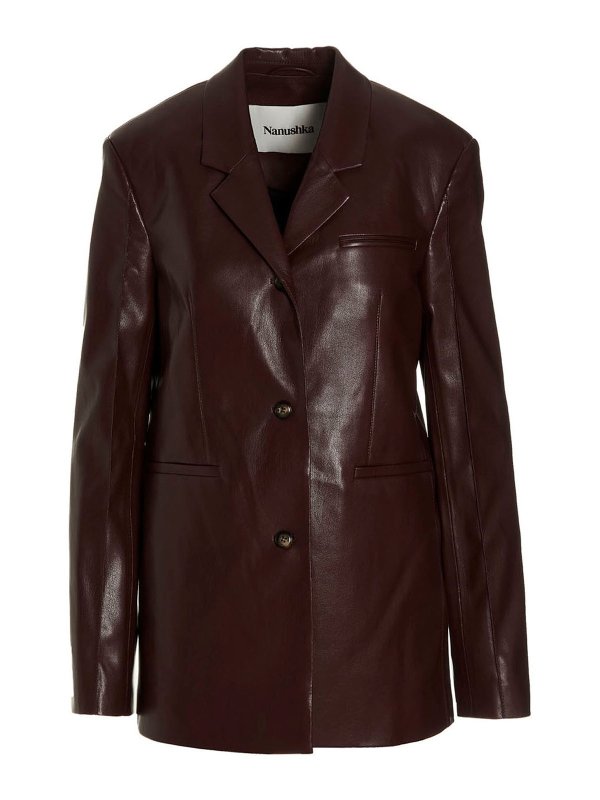 NANUSHKA: Lederjacken - Lederjacke - Bordeaux